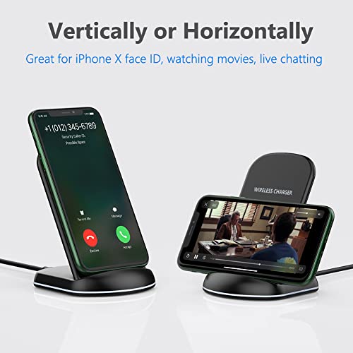Yootech Wireless Charger,10W Max Wireless Charging Stand, Compatible with iPhone 17/17 Pro/17 Pro Max/Air/16e/16/16 Plus/16 Pro Max/15/14/13/SE 2022/12/11/X/8, Galaxy S25/S24/S23/S22(No AC Adapter) - Image 3