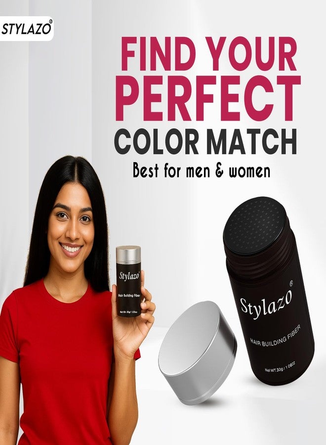 Stylazo Hair building Fibers 30 Grams Hair Loss Concealer (Black) - Image 5