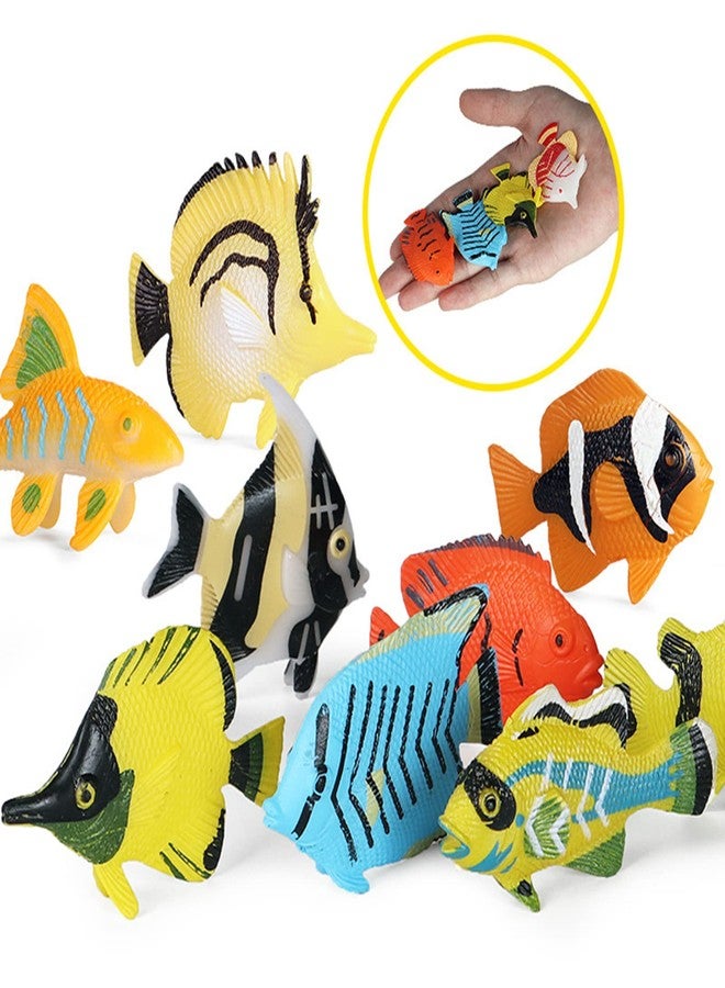 SCAHOW 18PCS Tropical Fish Toys for Kids, Plastic Assorted Miniature Sea Creatures Toys, Fake Toy Fish, Mini Ocean Animal Figures for Toddlers - Image 4