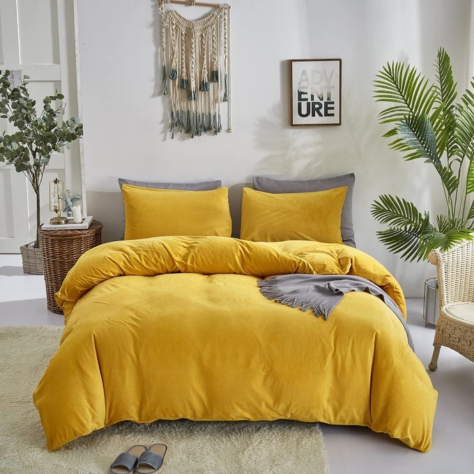 MUSTARD YELLOW VELVET COMFORTER SETS QUEEN SIZE SOLID FLUFFY TURMERIC BEDDING COMFORTERS PLAIN DARK YELLOW SHERPA QUILTS SOFT WARM WINTER FLANNEL PLUSH BLANKET LUXURY SHAGGY CRYSTAL BED
