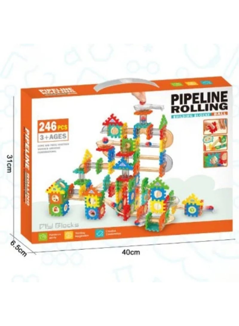 246-piece pipe line rolling construction toy to develop children's creativity - Image 4