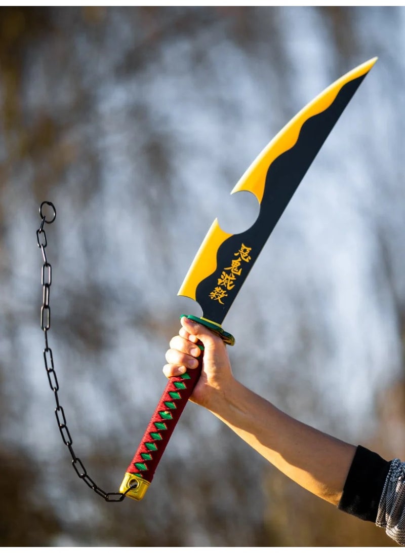 O8.design Anime | Tengen Uzui's Sword Replica (1:1 Scale) | High-Quality Carbon Steel, Non-Sharpened Prop for Cosplay & Collectors - Image 1