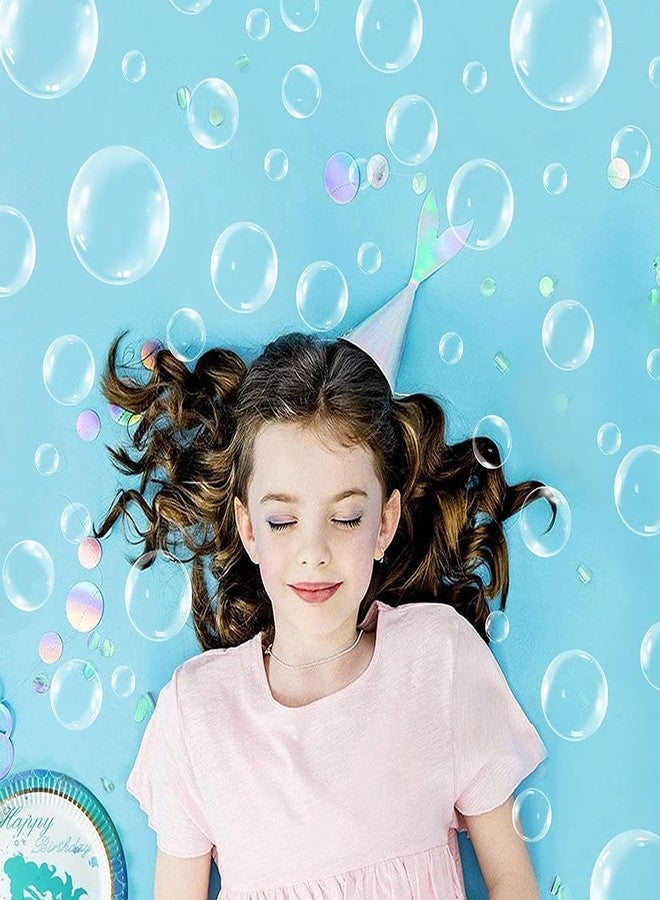 Lotus Mann 81PCS Clear Bubble Decorations for Party Bubble Party Confetti for Under The Sea Birthday Table Decorations Mermaid Baby Shower Underwater Wedding Party Ocean Themed Centerpieces (White, 81PCS) - Image 5