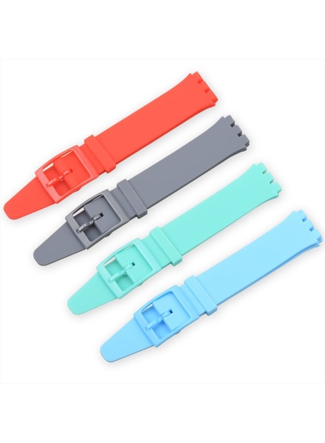 Lijinlan Replacement Silicone Band for Swatch 17mm 19mm 20mm, Waterproof Wristband Watch Strap for Swatch (20mm, Gray) - Image 4