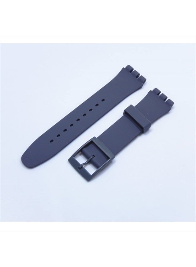Lijinlan Replacement Silicone Band for Swatch 17mm 19mm 20mm, Waterproof Wristband Watch Strap for Swatch (20mm, Gray) - Image 2