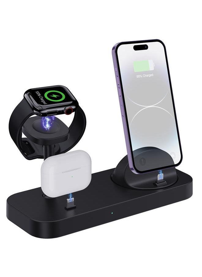 erorex - B25 8 Pin 4-in-1 Charging Stand Phone Holder for Apple Watch / AirPods - Image 1