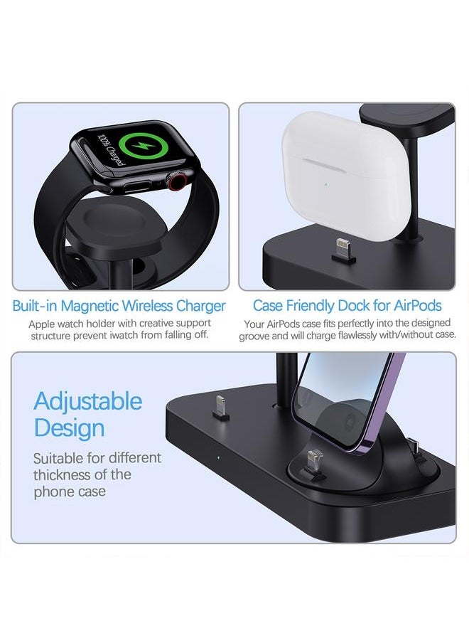 erorex - B25 8 Pin 4-in-1 Charging Stand Phone Holder for Apple Watch / AirPods - Image 1