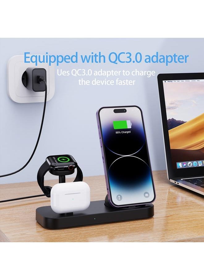 erorex - B25 8 Pin 4-in-1 Charging Stand Phone Holder for Apple Watch / AirPods - Image 1