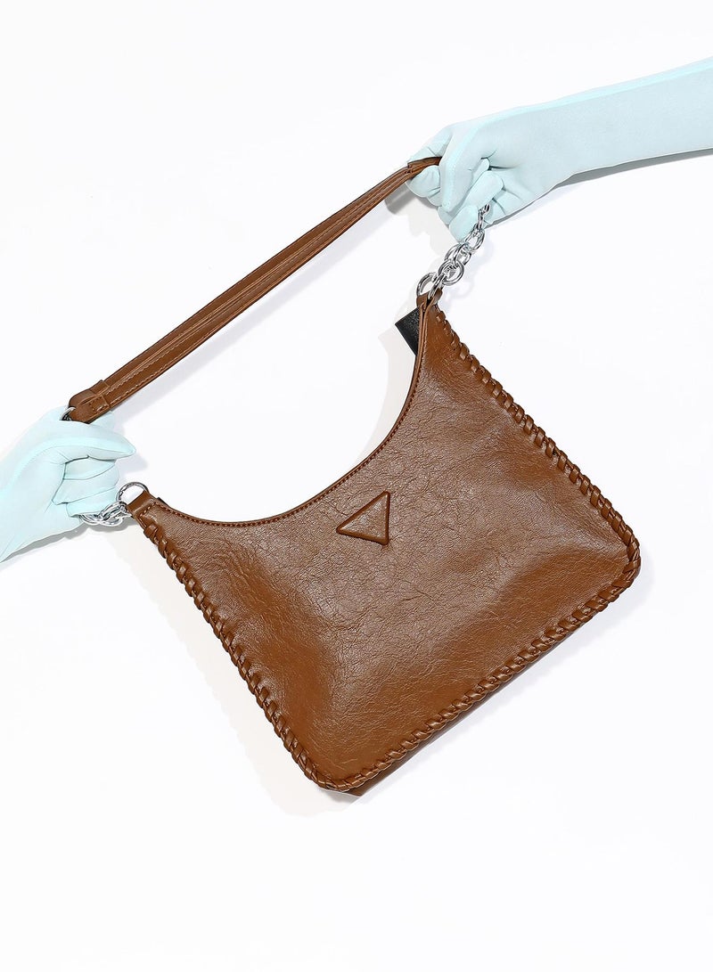 Haute Sauce Haute Sauce Women's The Ranch Shoulder Bag For Casual Wear | Chocolate Brown Colour | One-Size| Zipper Closure | Vegan Leather Material | Non-Detachable Sling | Handbag For Woman & Girls  - Image 1