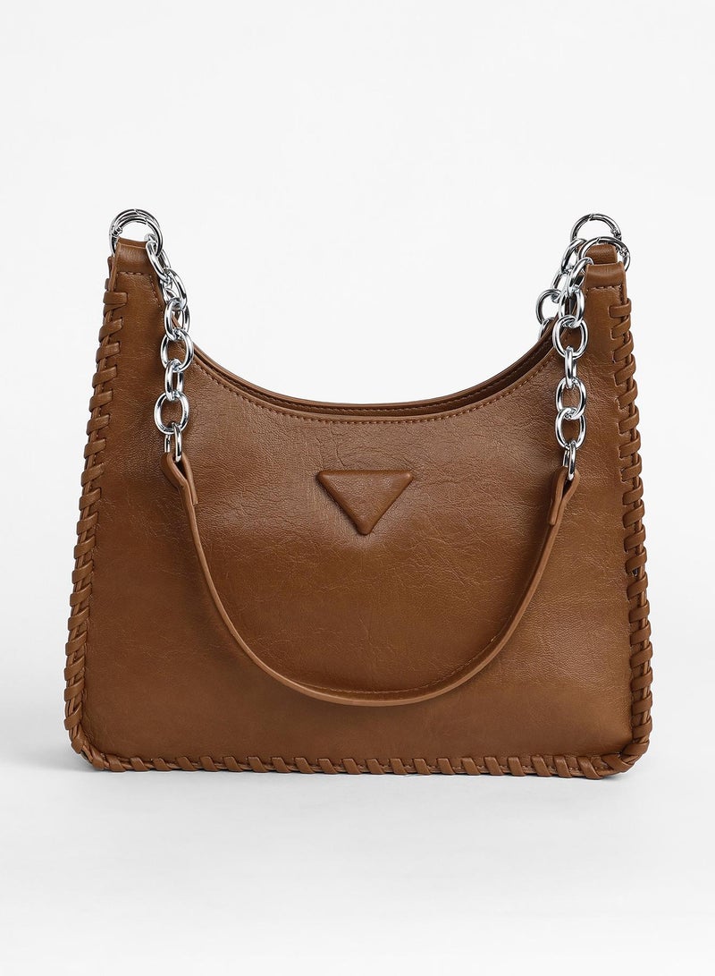 Haute Sauce Haute Sauce Women's The Ranch Shoulder Bag For Casual Wear | Chocolate Brown Colour | One-Size| Zipper Closure | Vegan Leather Material | Non-Detachable Sling | Handbag For Woman & Girls  - Image 4