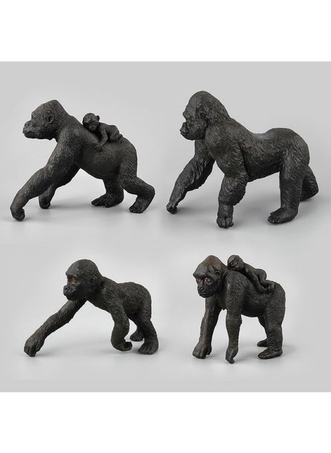 Simulation Wild Animal Model Chimpanzee Back Baby Standing Orangutan Chimpanzee Chimpanzee Zoo Gorilla Ornaments Toy-Color:Four Types Of Chimpanzee 342g