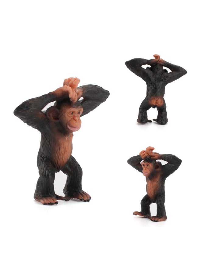 Simulation Wild Animal Model Chimpanzee Back Baby Standing Orangutan Chimpanzee Chimpanzee Zoo Gorilla Ornaments Toy-Color:Four Types Of Chimpanzee 342g