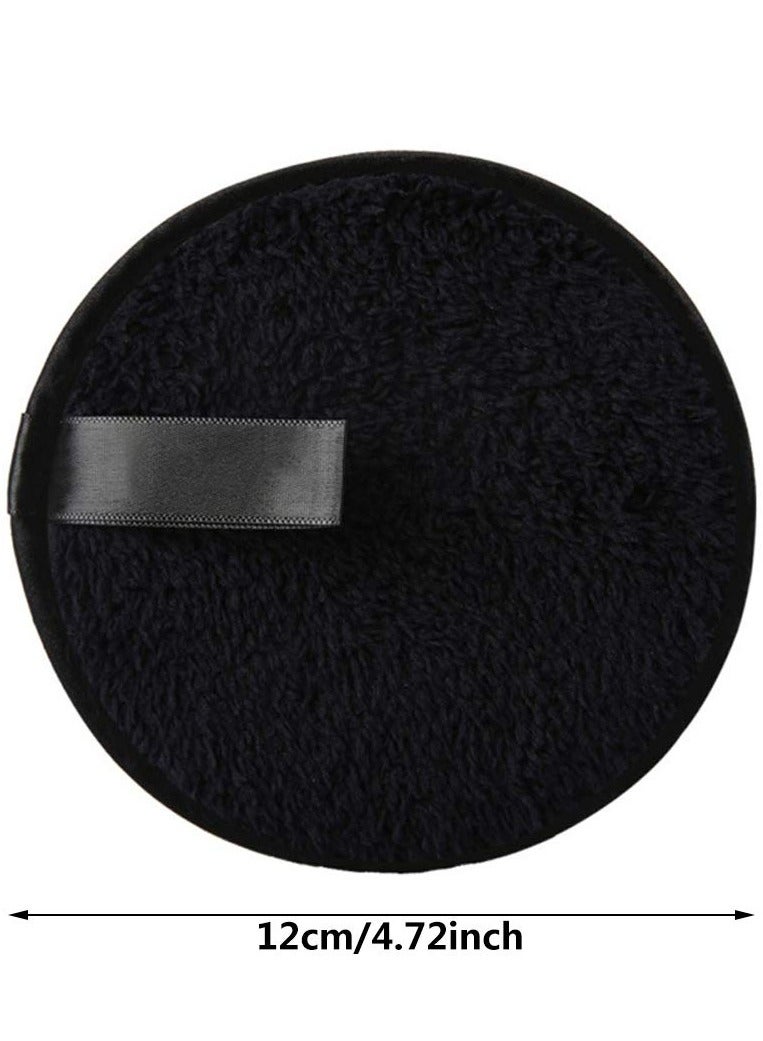 Excefore Reusable Makeup Remover Pads 4.5 In Dia, 6 Pieces Round Pad For Heavy Makeup And Mask, Washable Makeup Removal Cotton Cloth, Microfiber Wipes For Mascara, Eye Shadow, Foundation, Facial Cleansing - Image 4