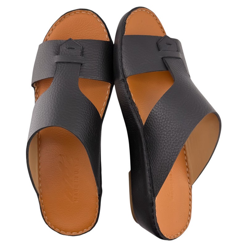 AET A E T Handmade Arabic Sandals For Men | Outdoor Mens Slippers | Everyday Flip Flops Open Toe | Arabic Genuine Milled Leather | New Arabic Design | Tan Footbed | Comfortable & LightWeight - Image 2