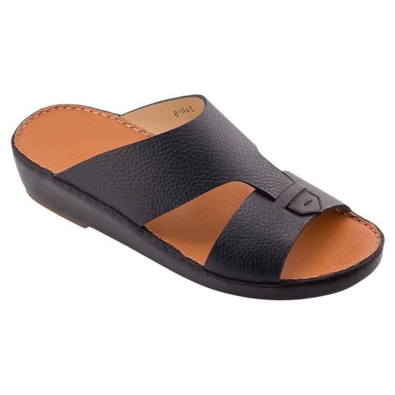 AET A E T Handmade Arabic Sandals For Men | Outdoor Mens Slippers | Everyday Flip Flops Open Toe | Arabic Genuine Milled Leather | New Arabic Design | Tan Footbed | Comfortable & LightWeight - Image 1