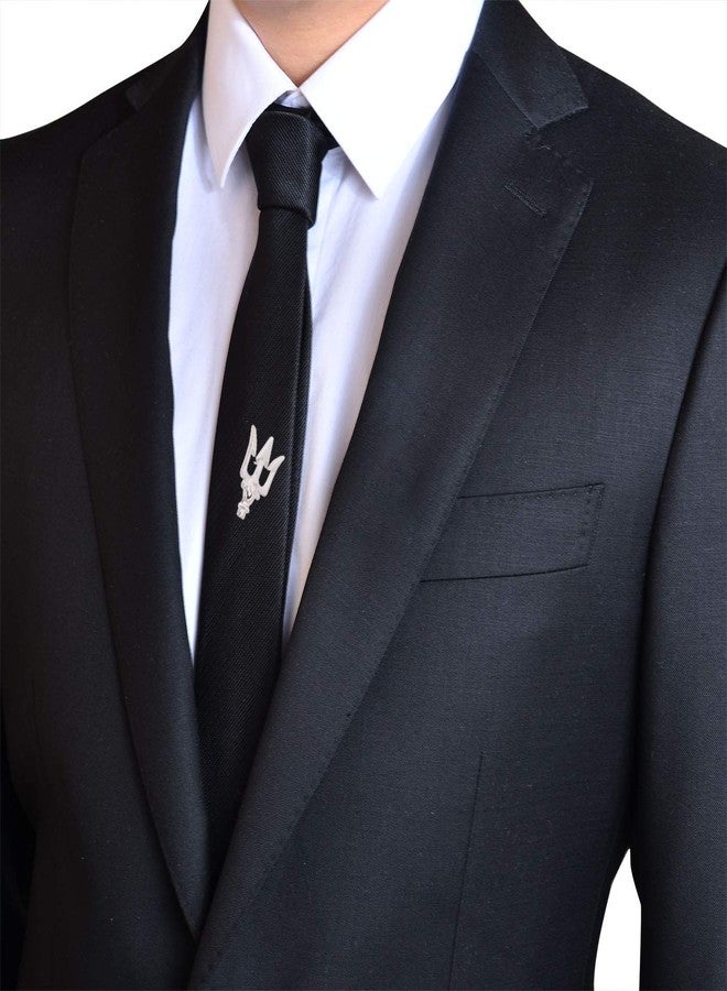 canjoyn Vintage Alloy Trident Cravat Pin Brooch Pin Lapel Collar Pin Business Shirt Suit Stick Pins - Image 4