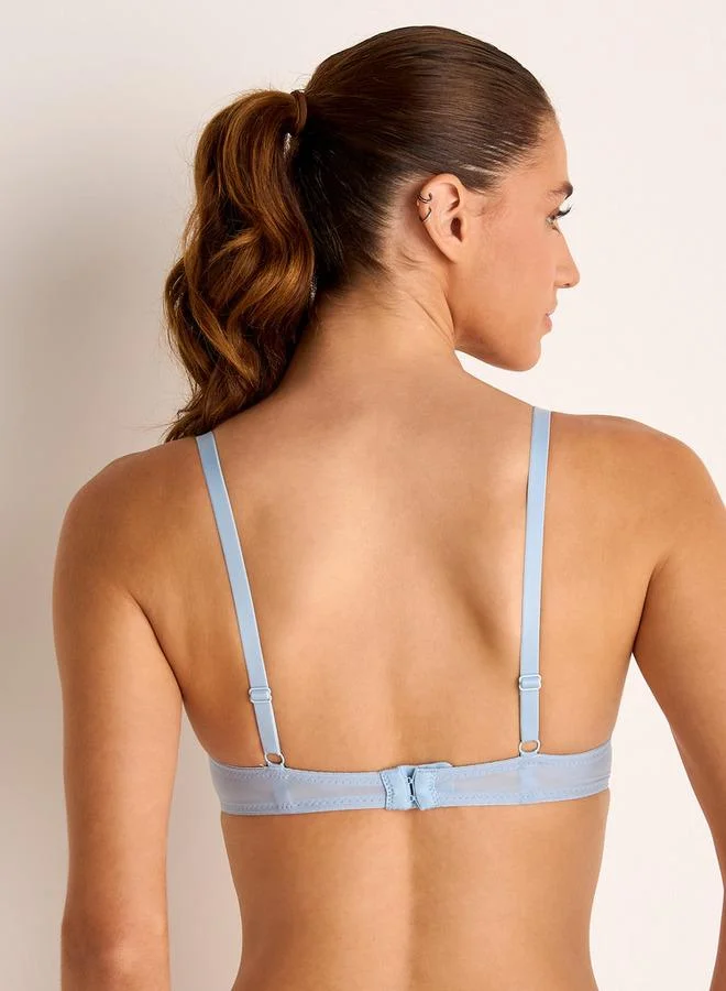 Splash FAV Floral Lace Detail Balconette Bra with Adjustable Straps