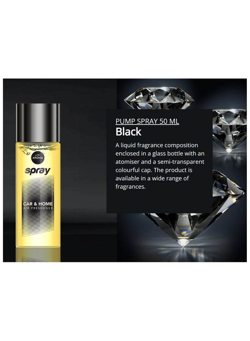 AROMA CAR Aroma Car Black Air Freshener Spray 50ML For Cars, Office And Home (Made in Poland) - Image 2