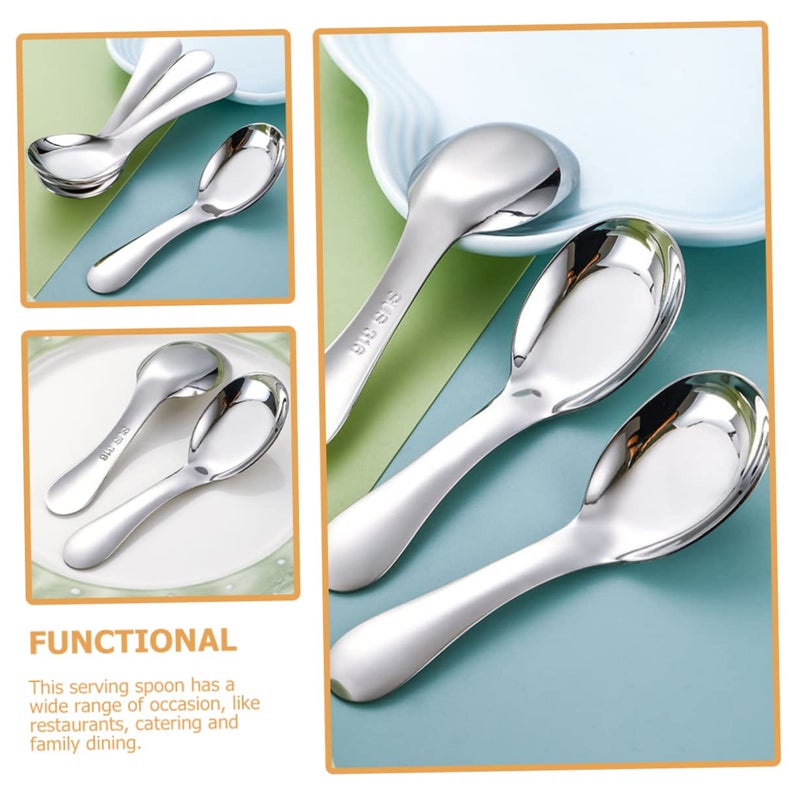 2Pcs Kids Stainless Steel Spoons Short Handle Metal Utensils For Children - Image 4