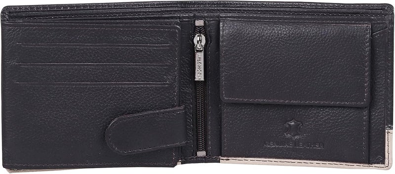 Napa Hide Leather Wallet for Men I 11 Card Slots I 2 Transparent ID Windows I 1 Zipper Compartment - Image 4