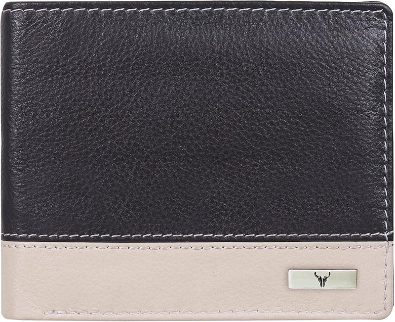 Napa Hide Leather Wallet for Men I 11 Card Slots I 2 Transparent ID Windows I 1 Zipper Compartment - Image 2