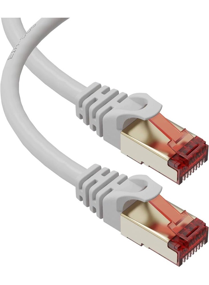 جينيون كابل شبكة GENUINE Ultra 7 Cat7 فائق السرعة (10 متر) – S/FTP محمي، تردد 1000 ميجاهرتز، دعم 10GBase-T، نحاس نقي OFC، كابل إنترنت ثابت ومناسب للألعاب والأجهزة الذكية - Image 2