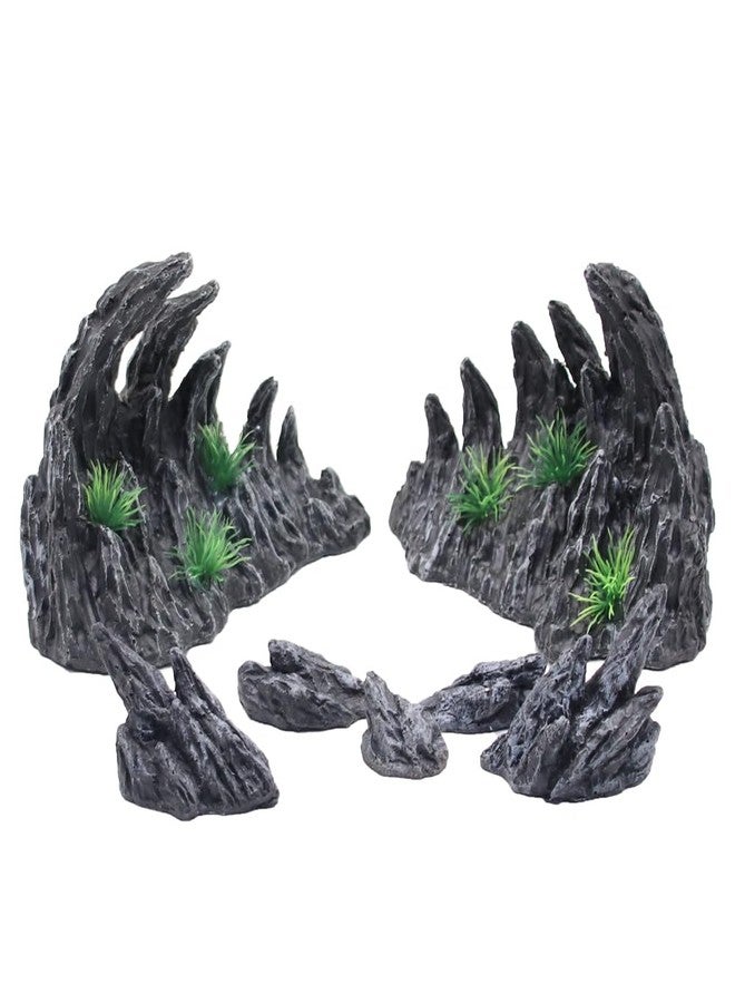 APlayfulBee Fish Tank Decor Rocks Aquarium Ornaments, Jagged Canyon Rock Formation Aquarium Decoration Model Kits, Suitable for a Variety of Fish Tank Scenes - Image 3