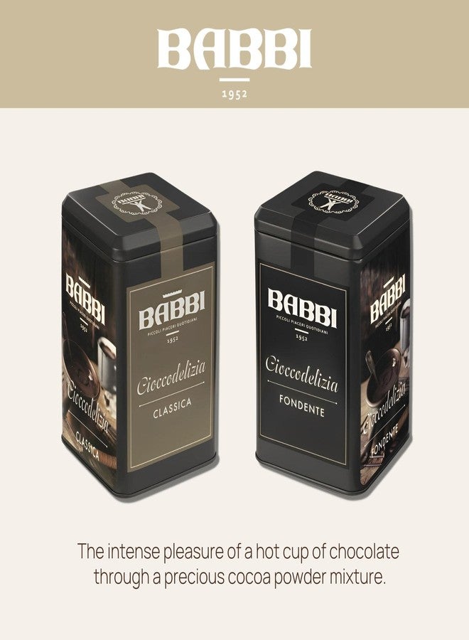 Goodscious Babbi Dark Hot Chocolate Mix - Fondente Black Cocoa Powder Drink MIx - Hot Cocoa Mix from Italy - Hot Chocolate Powder - Gluten Free Dark Cocoa Powder - Premium Italian Dark Chocolate Powder (8.8 oz) - Image 3