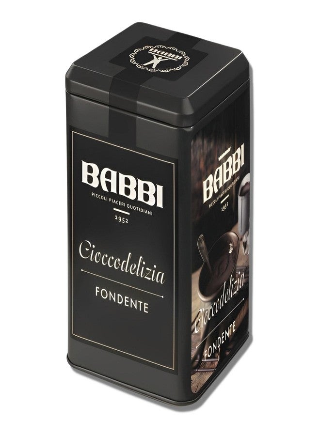 Goodscious Babbi Dark Hot Chocolate Mix - Fondente Black Cocoa Powder Drink MIx - Hot Cocoa Mix from Italy - Hot Chocolate Powder - Gluten Free Dark Cocoa Powder - Premium Italian Dark Chocolate Powder (8.8 oz) - Image 1