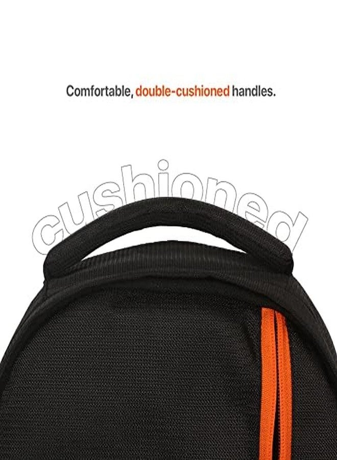 Dyazo Water Resistant Camera Backpack with Extra Front Pocket Photographers Bag with Rain Cover Tripod Holder Compatible for Sony Nikon Canon Panasonic DSLR (Black & Orange) - Image 4