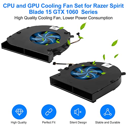 ARLBA CPU+GPU Cooling Fan New Replacement for Razer Spirit Blade 15 GTX1060 RZ09-027 RZ09-0270 RZ09-0300 RZ09-0328 RZ09-0369 RZ09-0369A/B RZ09-03009E97 RZ09-03287E72-R3U1 DFS501105PR0T DFS5K121142621 - Image 3