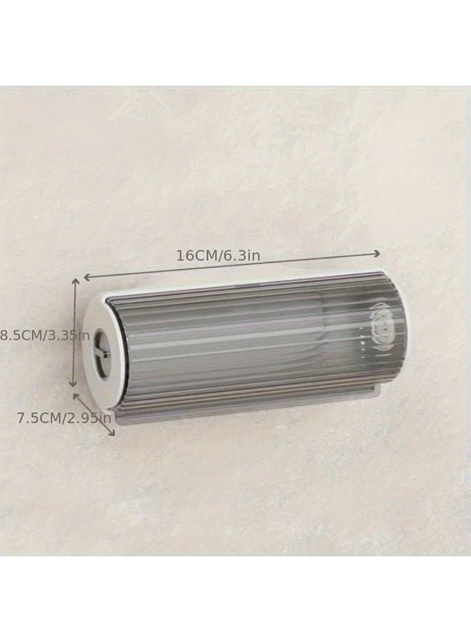 White Wall Mounted Trash Bag Dispenser Holds 100 200 Bags Space Saving Kitchen Bathroom Storage - Image 1