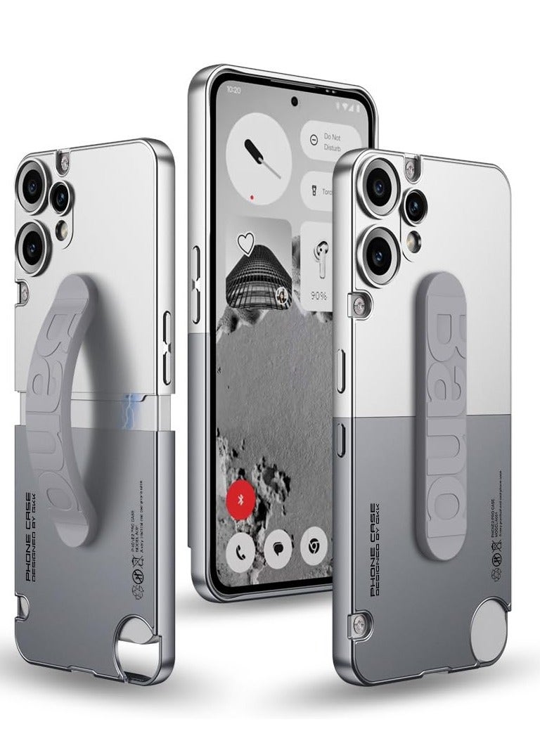 Case for Nothing CMF Phone 2 Pro Case with Elastic Silicone Wristband, 2-in-1 Frosted Hard PC Shockproof Protective Back Cover for Nothing CMF Phone 2 Pro (2025) - Image 1