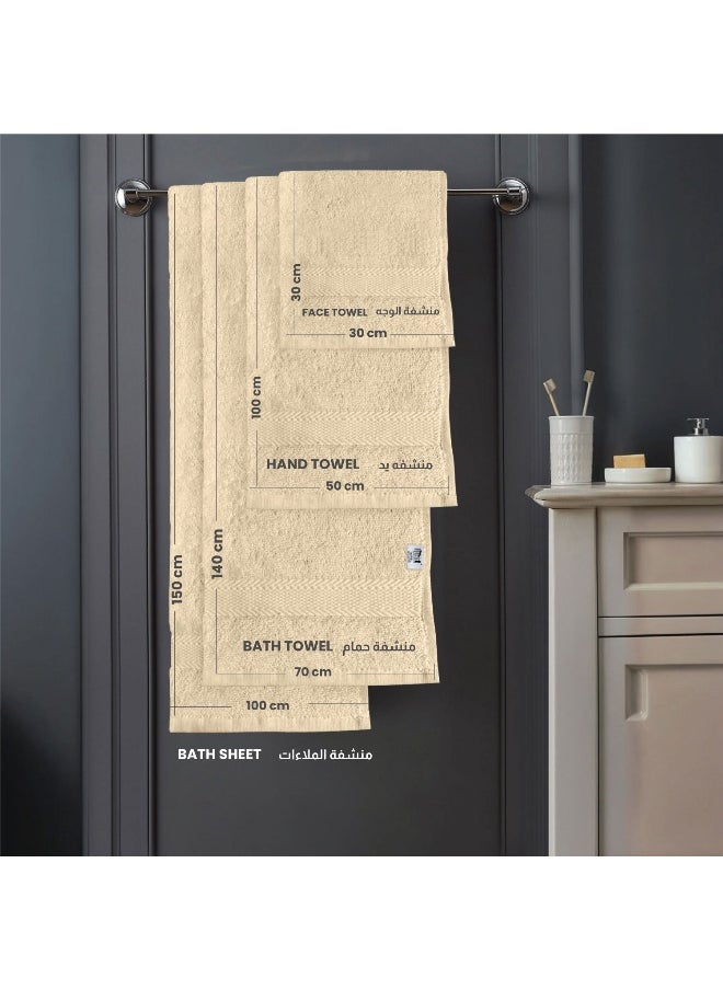 Rest - Face Towel Set Of 4 Linen Cotton Face Towel 30X30Cm , 12X12 Inch Luxury Face Cleansing Towel Soft Absorbent Lightweight Washable Quick Dry Spa Quality Beach Face Towel - Image 1