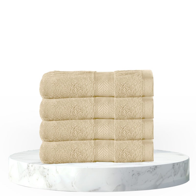 Rest Face Towel   Set of 4 Linen Cotton Face Towel  30x30cm  , 12x12 inch Luxury Face Cleansing Towel Soft Absorbent Lightweight Washable Quick Dry Spa Quality Beach Face Towel - Image 1