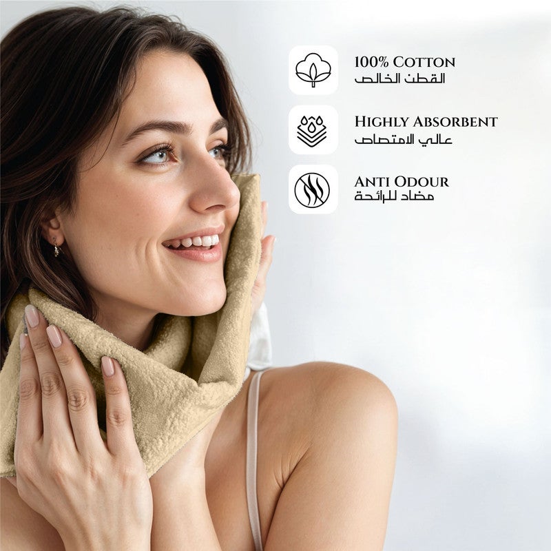 Rest Face Towel   Set of 4 Linen Cotton Face Towel  30x30cm  , 12x12 inch Luxury Face Cleansing Towel Soft Absorbent Lightweight Washable Quick Dry Spa Quality Beach Face Towel - Image 4