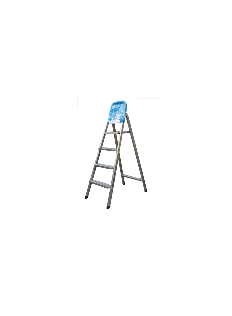 ROBUSTLINE Robustline Heavy Duty Steel Ladder, Ultra Stable Folding Ladder. (4 Step, Silver)  - Image 2