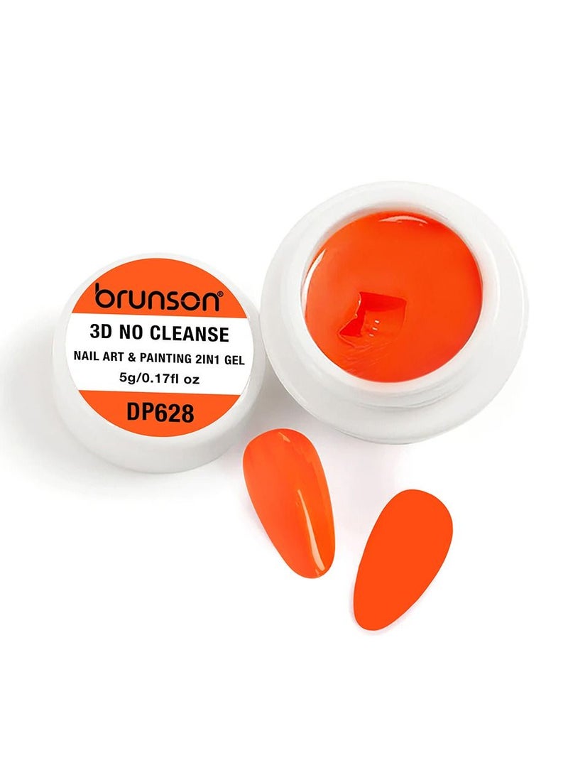 brunson Gel Paint 5g French Ombre nail art Soak off UV LED Gel Polish for Manicure Pedicure Long Lasting 3D No Cleanse Nail Art 2in1 Gel Creamy Painting Gel for 3d sculpture Good Self Leveling Rich Pigment