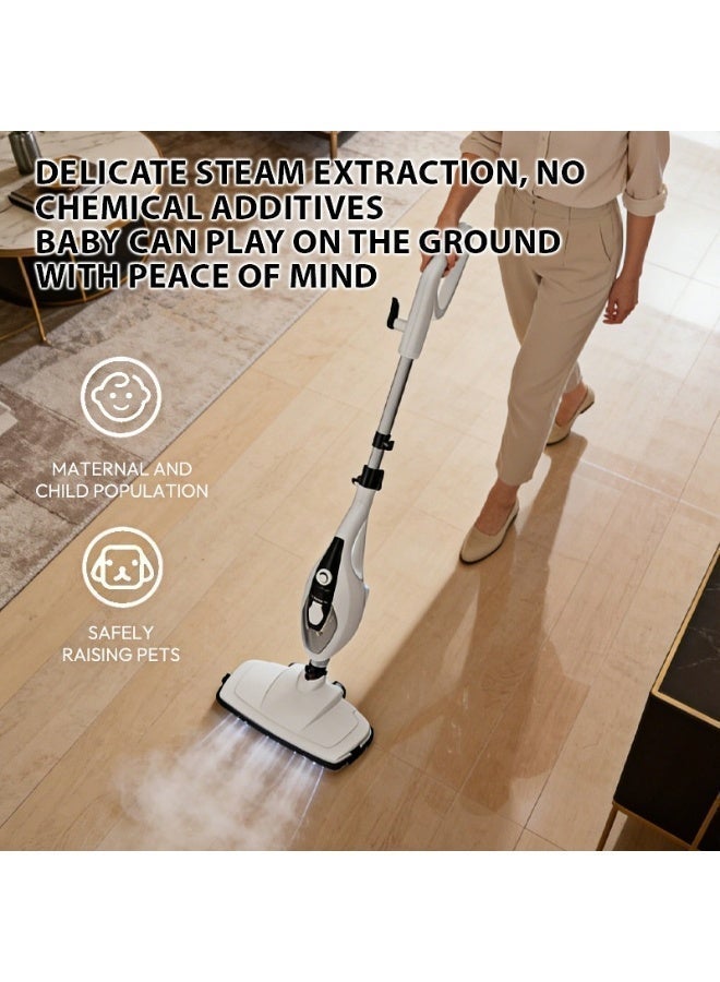 LumaBella 2000W Steam Mop, Steam Cleaner 150°C Fast Dry, 350ML Large Tank,  Multi-Purpose Steam Mop for Floor, Kitchen, Glass & Garment Steaming, 12 Accessories, Chemical-Free Sanitizing - Image 4