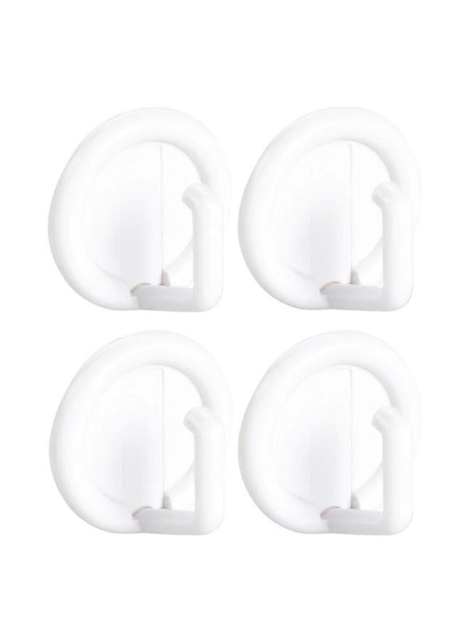 InterDesign 4-Piece Self Adhesive Utility Hook White Small  - Image 2