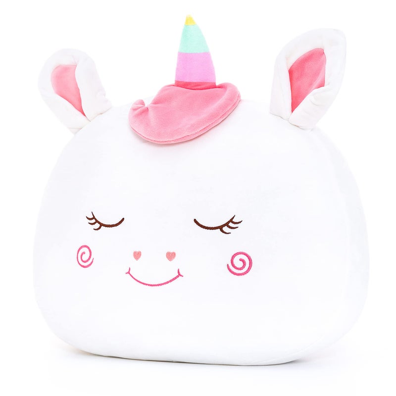 Lazada Stuffed Unicorn Pillow Plush Girl Toys Gift for Toddler for Girls White 15 Inches - Image 2