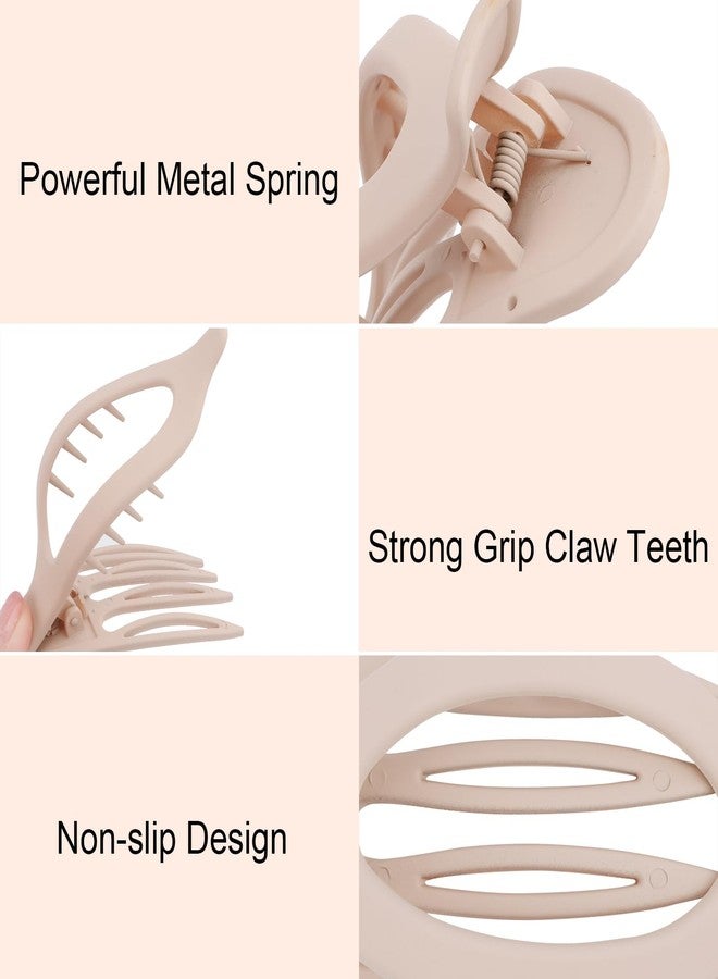 Canitor 4 PCS Hair Clips for Women - Flat Claw Clips for Thick Thin Hair, Matte French Alligator Clips for Girls - Image 5