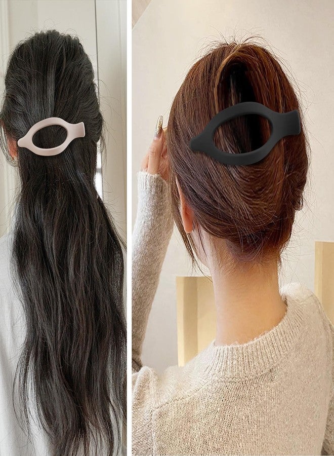 Canitor 4 PCS Hair Clips for Women - Flat Claw Clips for Thick Thin Hair, Matte French Alligator Clips for Girls - Image 3