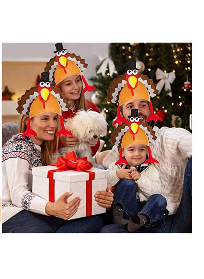 Asekonc Plush Turkey Thanksgiving Hat With Head, Legs And Tail Fancy Dress Accessory,Thanksgiving Party Costume, Outfit And Dress - Image 5