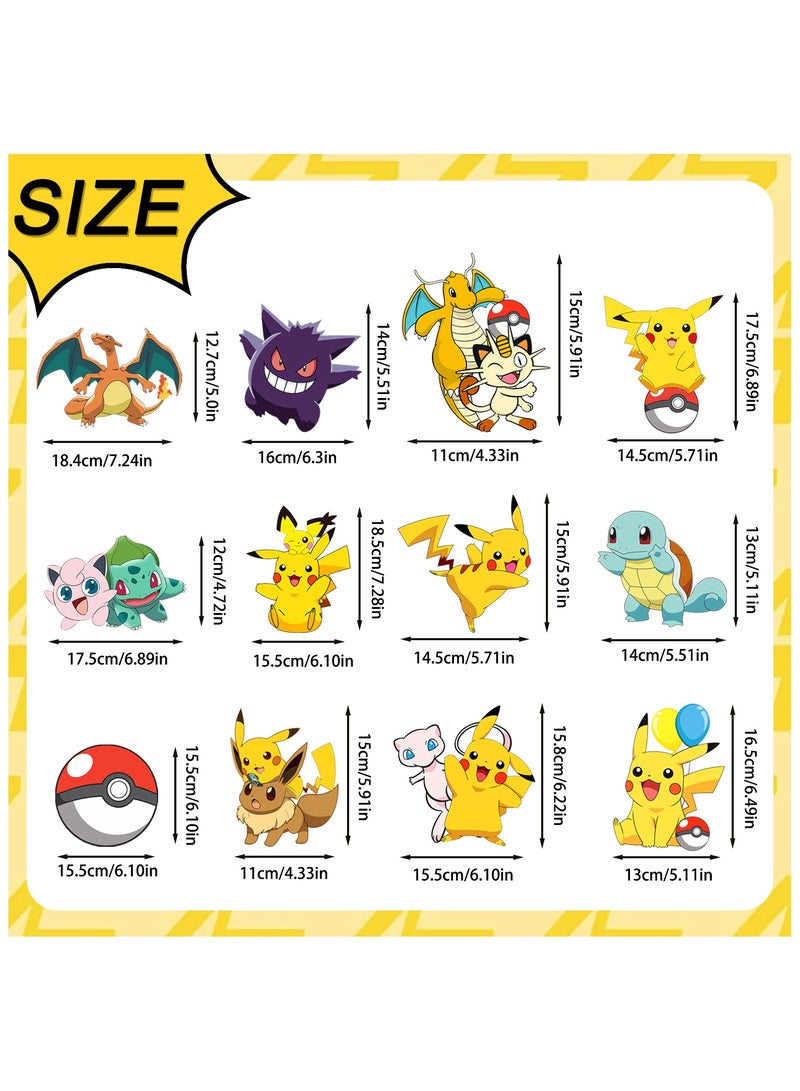 FRUITFUL PARTY 24 Pcs Pokemon Birthday Party Decoration Spiral Set - Pikachu Hanging Spiral, Pokemon Themed Hanging Spiral Suitable for Pikachu Birthday Decoration Supplies - Image 3