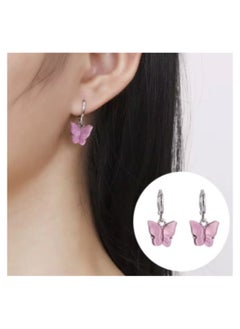 Huitich Elegant Gold Colour Tone Dangle Earrings Set - 9 Pairs with Butterfly & Heart Motifs  - Image 2