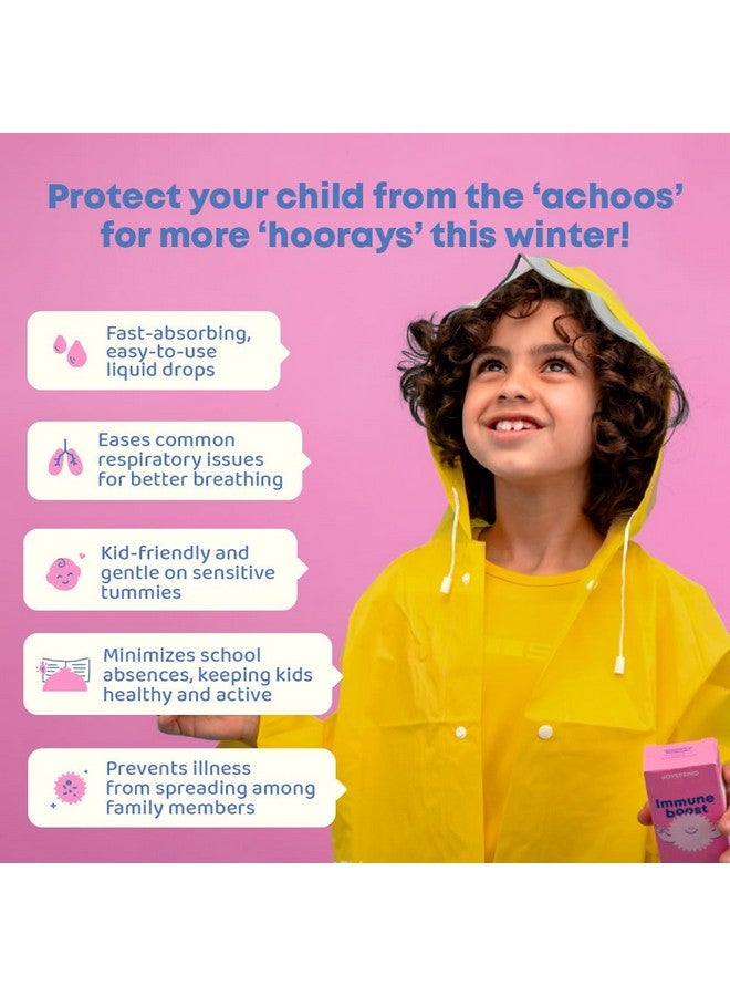 جوي سبرينج JoySpring Immune Drops - مكمل سائل لدعم المناعة للأطفال (2 أونصة سائلة) مع إشنسا، توت العليق، جذر عنب أوريغون، قشر البرتقال والفيتامينات الطبيعية A وB6 وC | دعم المناعة للأطفال والكبار - Image 3