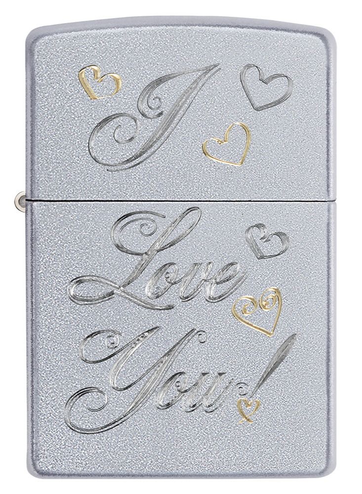 Zippo ولاعة مقاومة للرياح من Zippo AE400432 205 I Love You باللون الكروم اللامع - Image 2
