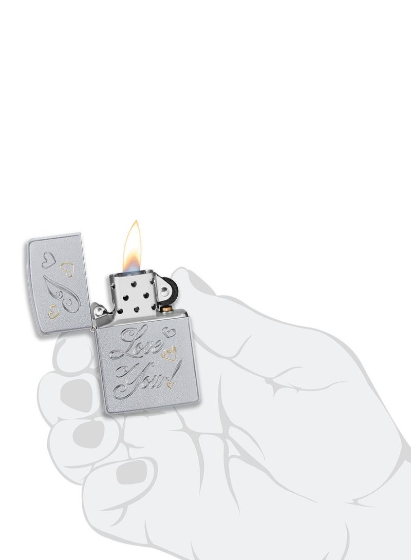 Zippo ولاعة مقاومة للرياح من Zippo AE400432 205 I Love You باللون الكروم اللامع - Image 5