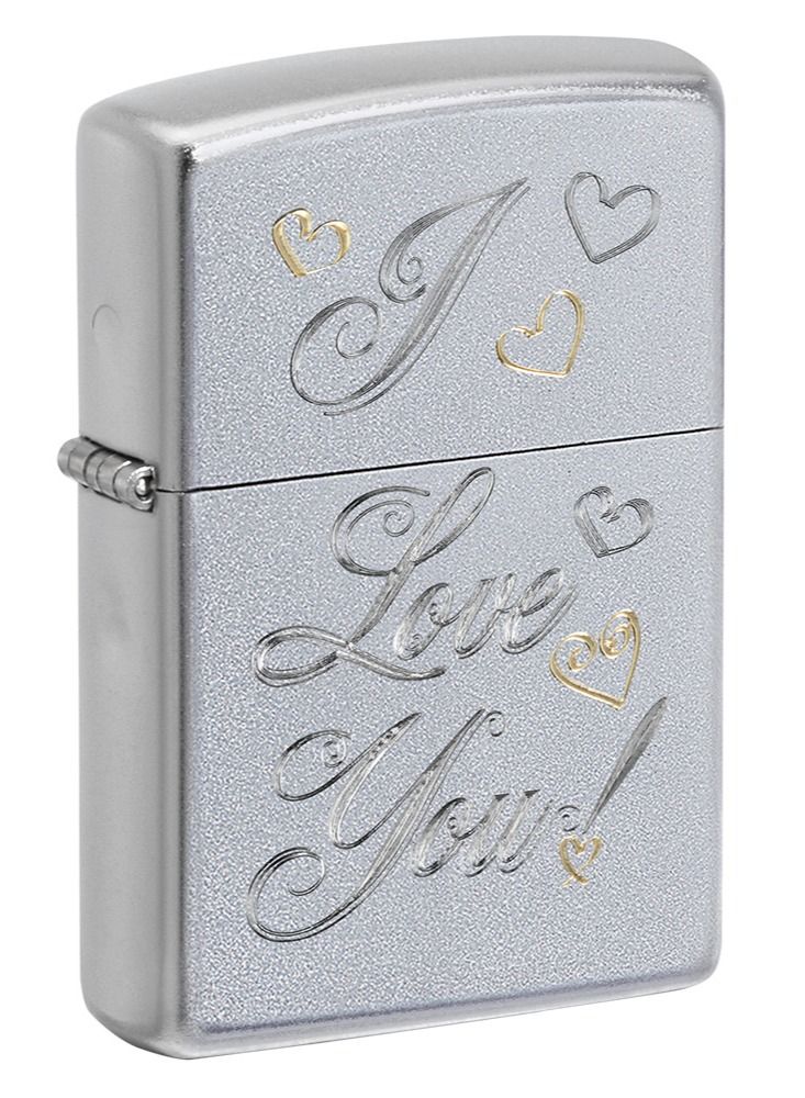 Zippo ولاعة مقاومة للرياح من Zippo AE400432 205 I Love You باللون الكروم اللامع - Image 1